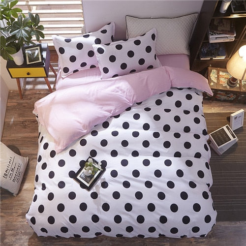 2019 summer bedding set green duvet cover bed set geometric flat sheet reindeer bedclothes 4pcs bed linenset Nordic home textile