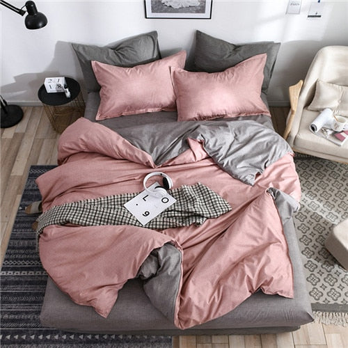 2019 summer bedding set green duvet cover bed set geometric flat sheet reindeer bedclothes 4pcs bed linenset Nordic home textile
