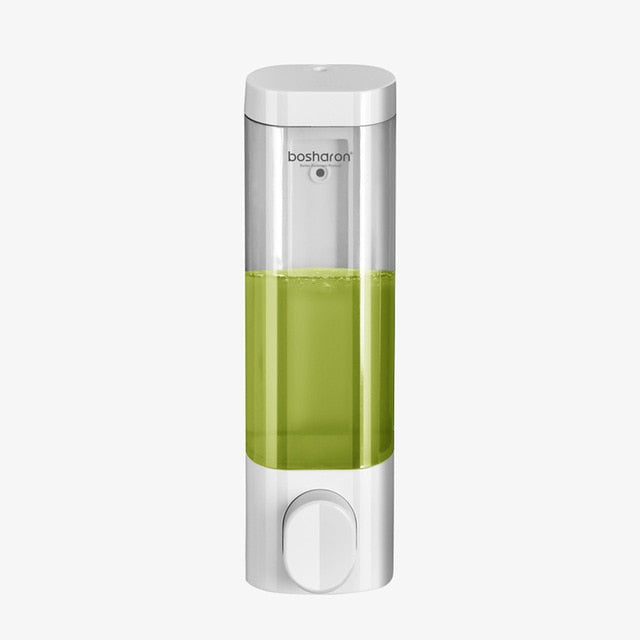 Liquid Soap Dispenser Wall Mount 300ml Bathroom Accessories Plastic Detergent Shampoo Dispensers Double Hand Kitchen Soap Bottle