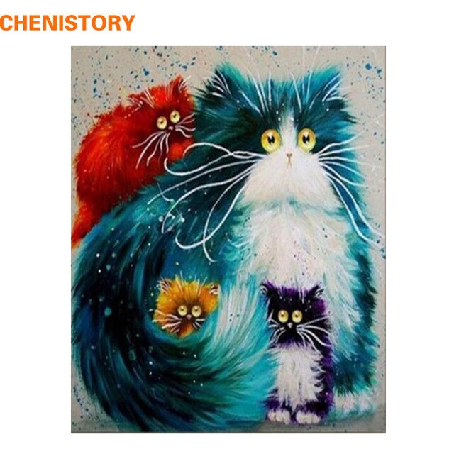 CHENISTORY Pre-Framed Landscape DIY Painting By Numbers Modern Wall Art Picture Acrylic Paint On Canvas For Home Decors Artwork