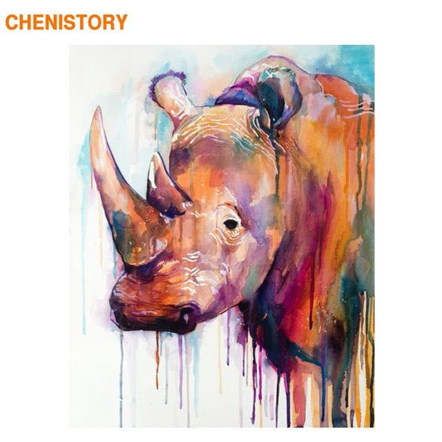 CHENISTORY Pre-Framed Landscape DIY Painting By Numbers Modern Wall Art Picture Acrylic Paint On Canvas For Home Decors Artwork