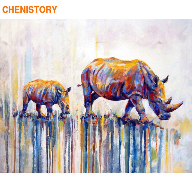 CHENISTORY Pre-Framed Landscape DIY Painting By Numbers Modern Wall Art Picture Acrylic Paint On Canvas For Home Decors Artwork