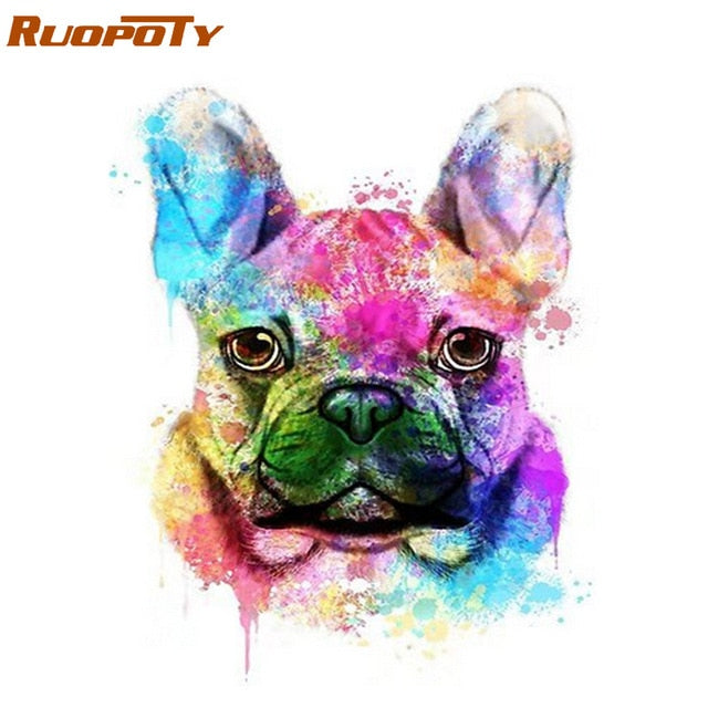 RUOPOTY Frame Wolf DIY Painting By Numbers Calligraphy Painting Acrylic Paint By Numbers Wall Art Picture For Home Decors
